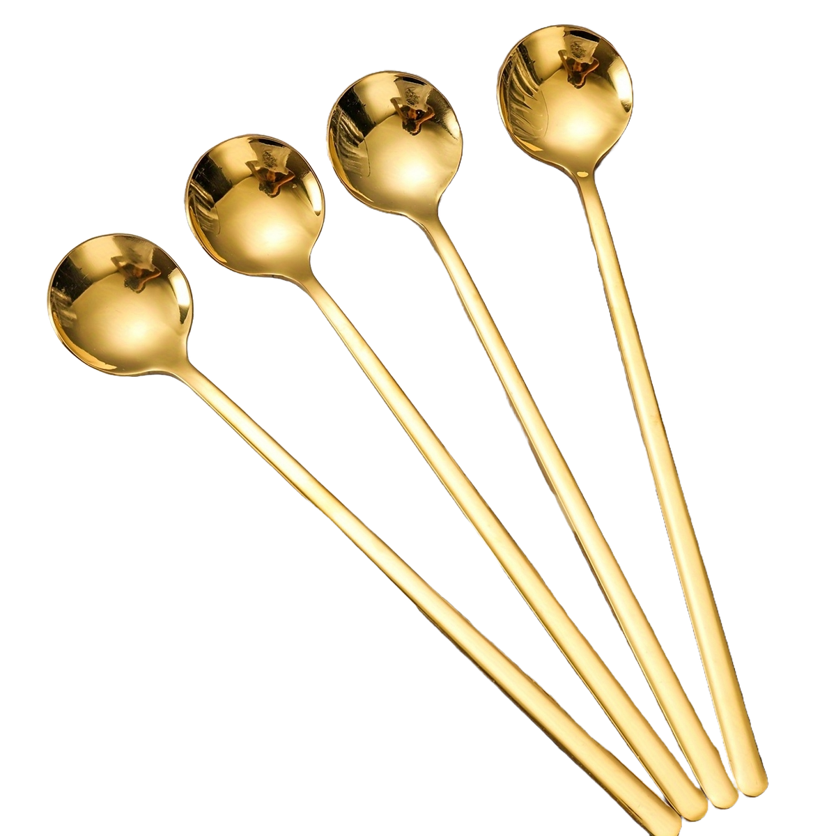 Gold Coffee Espresso Spoons For Restaurant, Stainless Steel Stirring