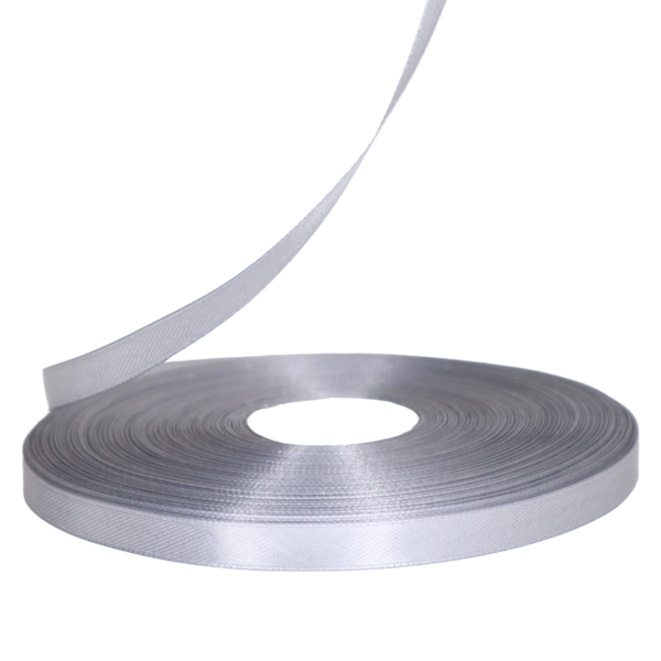 Satin Ribbon - 15mm width - Metallic Silver - 100m