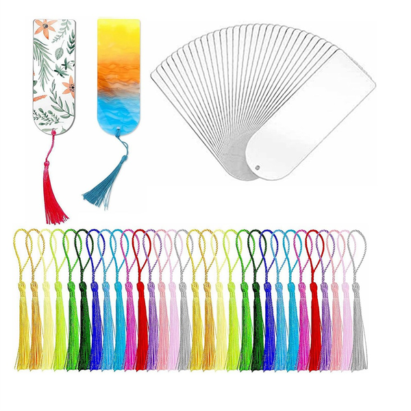 30 Pcs Acrylic Bookmark Blanks Clear Acrylic Craft Bookmarks