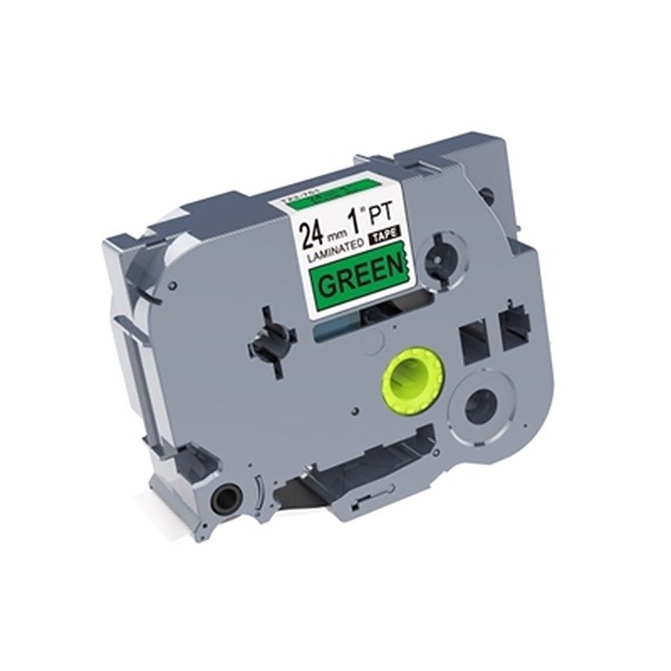 PUTY Compatible Brother TZ-751 / TZ751 Black on Green Label Tape