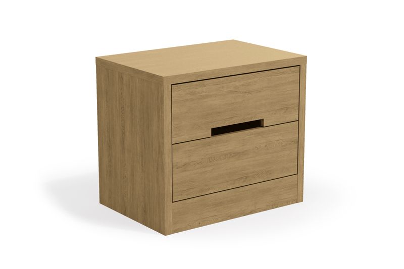 Bella Casa Brown Rectangular Multifunction Nightstand