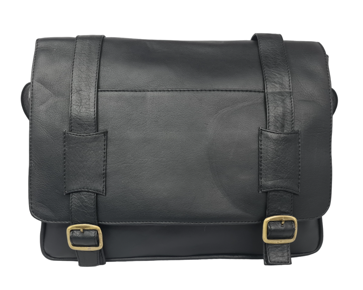 Genuine Buffalo Leather Messenger/Laptop Bag | Shop Today. Get it ...