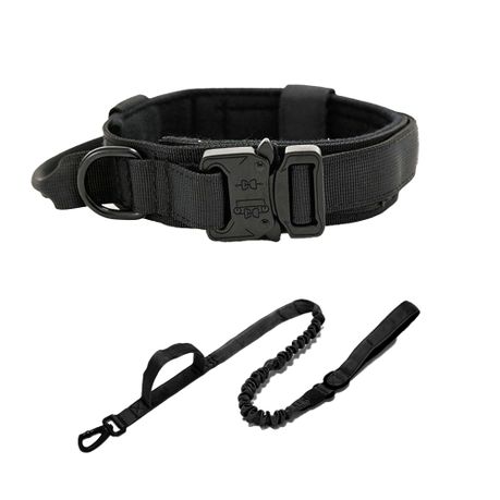 Tactical dog 2024 leash and collar