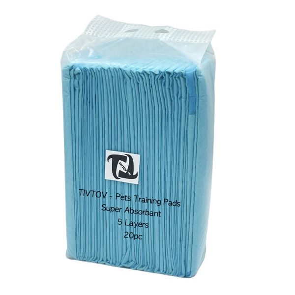 TIVTOV - 20pc Super Absorbent - Leak- Proof Pets Training Pads - 60x90cm