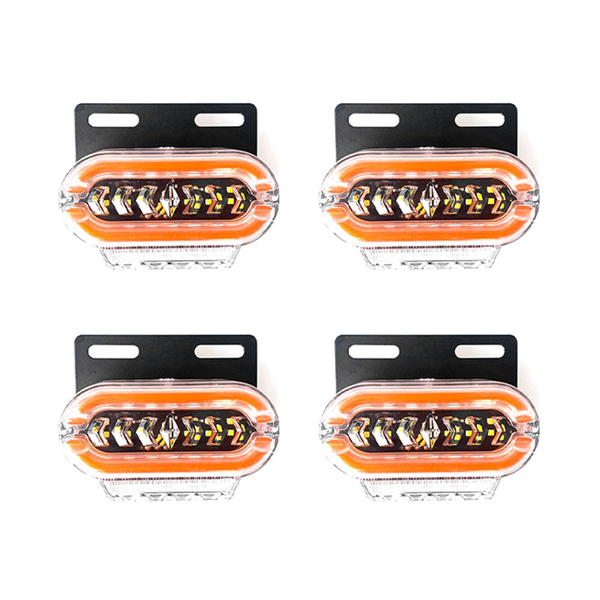 4Pcs 24V Led Side Marker Lights Signal Indicator Lamp Tail Light