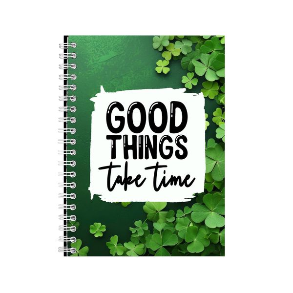 Time A5 Notebook Spiral Lined Motivational Sayings Graphic Notepad Gift 135