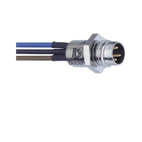 RSMF 3/0,5M M8 3-Pin Male Panel Connector w/ 0.5m Cable, IP Rated