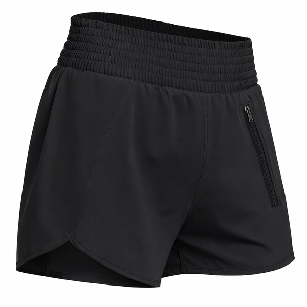 QYNIAL Women's Athletic Shorts High Waisted Running Short Pocket Sporty