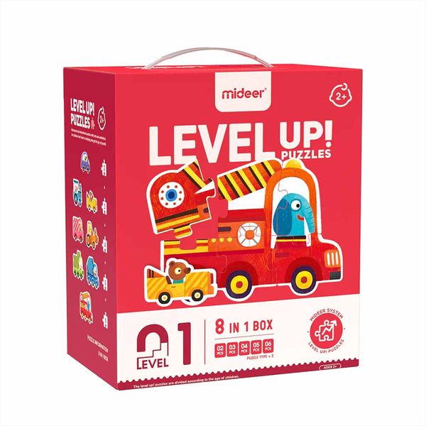 Mideer 8-in-1 Level Up Puzzles: Level 1 Traffic