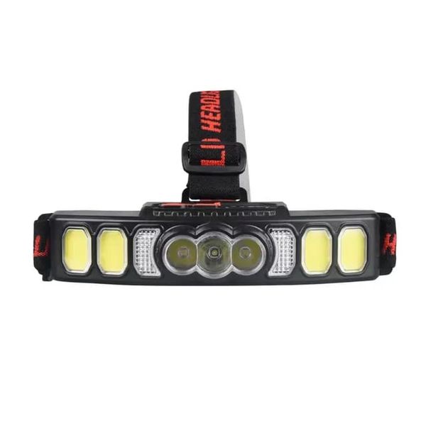 Rechargeable Flood Light Sensor Headlamp 1LED+4COB+Red LED