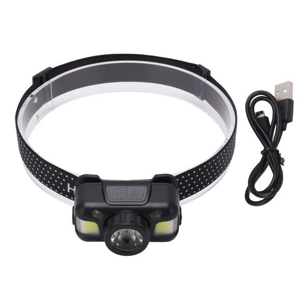 Rechargeable Headlamp Super Bright Fixed Focus Sensor Mini Headlamp