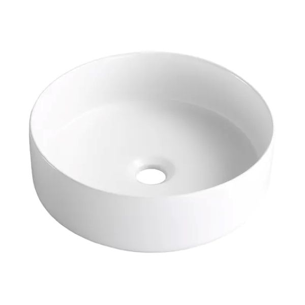 Round Ceramic Freestanding Basin Matt Pure White