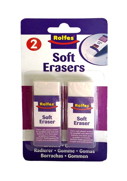 Rolfes Soft Erasers Blistercard of 2
