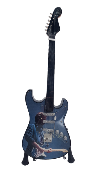 Mini Wooden Guitar Ornament - Eric Clapton - 24 x 7cm