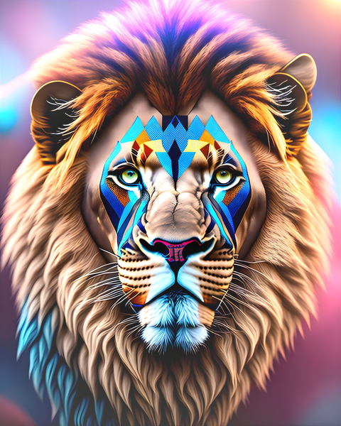 Canvas Wall Art Decor - Warrior Lion Artwork