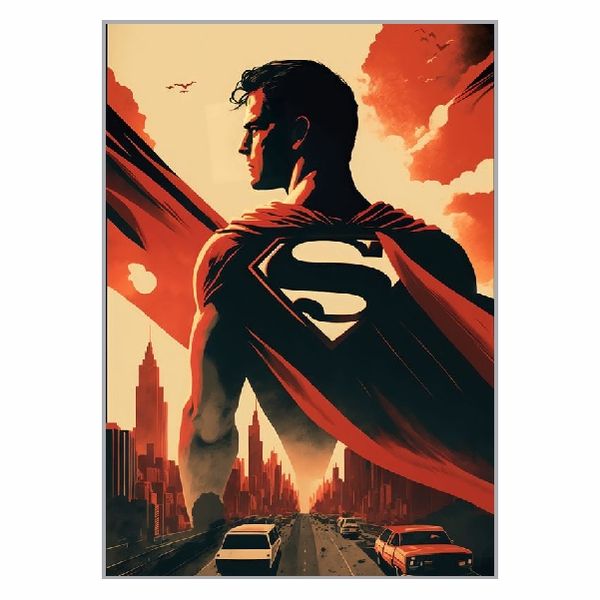 Superman Logo Metropolis Poster - A1