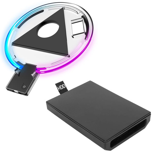 RGB Shining Base Stand for PS5 &amp; HDD Caddy Case Shell Cover Compatible with Xbox 360