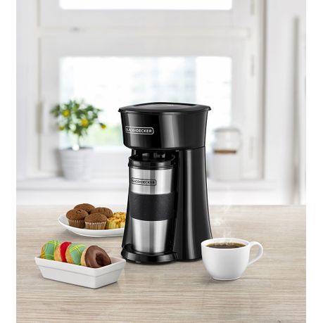 BLACK DECKER 650W 360ml Coffee Machine with On the Go Travel Mug