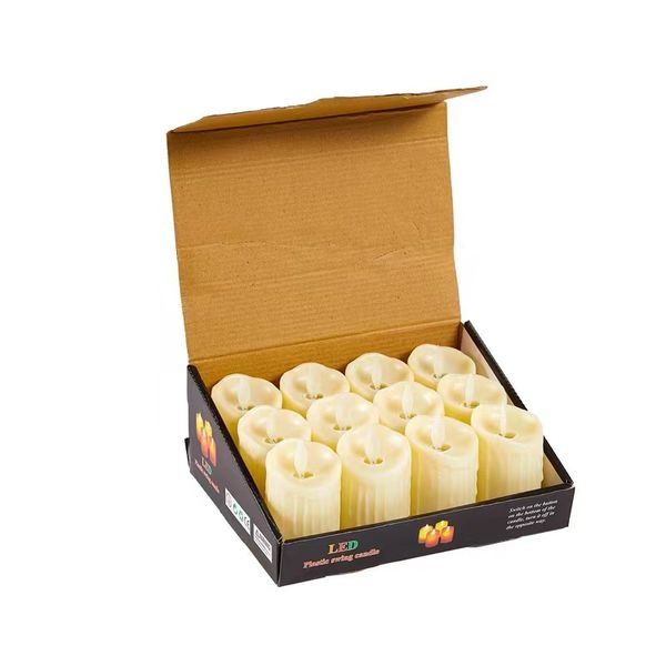 Swapping Flame LED Candles with 12 Pieces in Dynamic Atmosphere