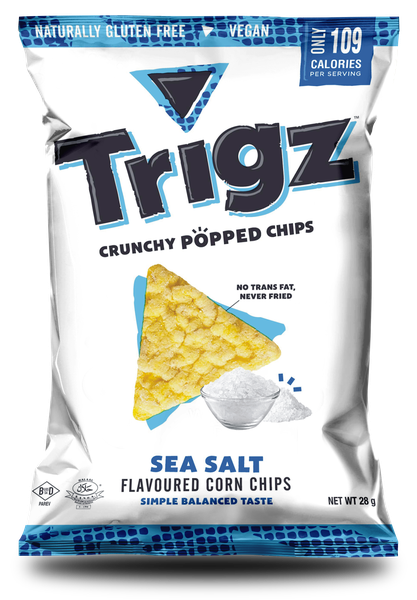 Trigz Sea Salt Crunchy Popped Chips (40 x 28g)