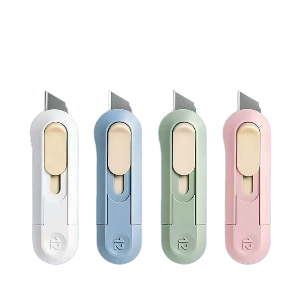 Retractable Utility Knife Set - 4Pcs Safety Lock Box Cutter