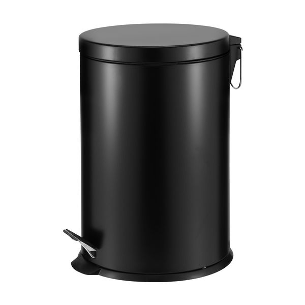 Casa Roma 20L Steel Pedal Bin - Soft Close Lid - Black Matte