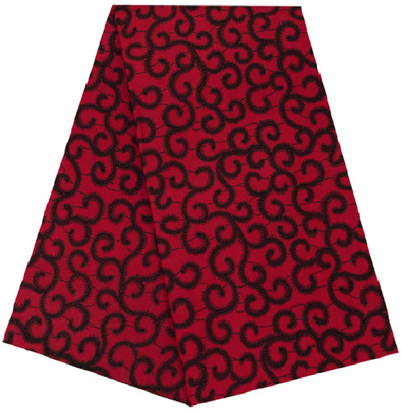 Red vine African Print Fabric Print