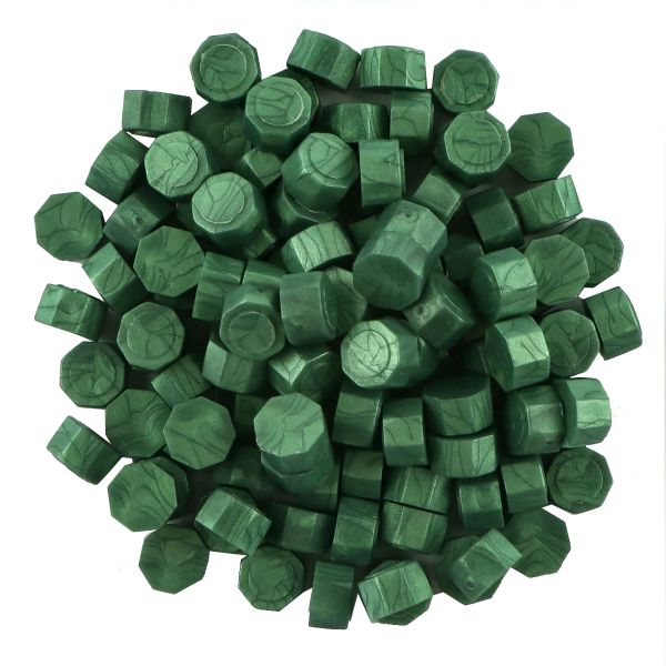 200 Wax Seal Beads - Emerald Green