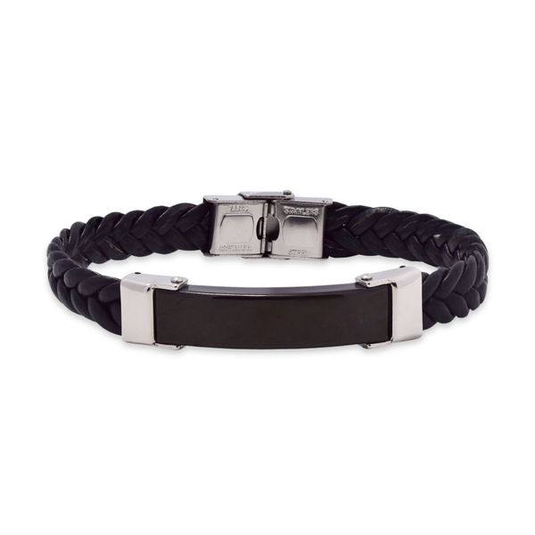 Xcalibur Stainless Steel PU Weave ID Bracelet