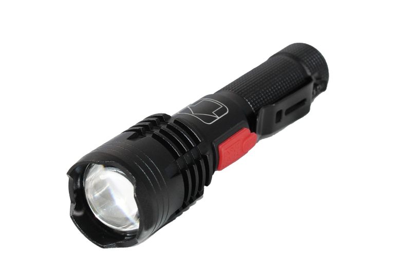 P90 Tactical LED Torch with Belt Clip QSD07 - 300M Range &amp; USB Charge