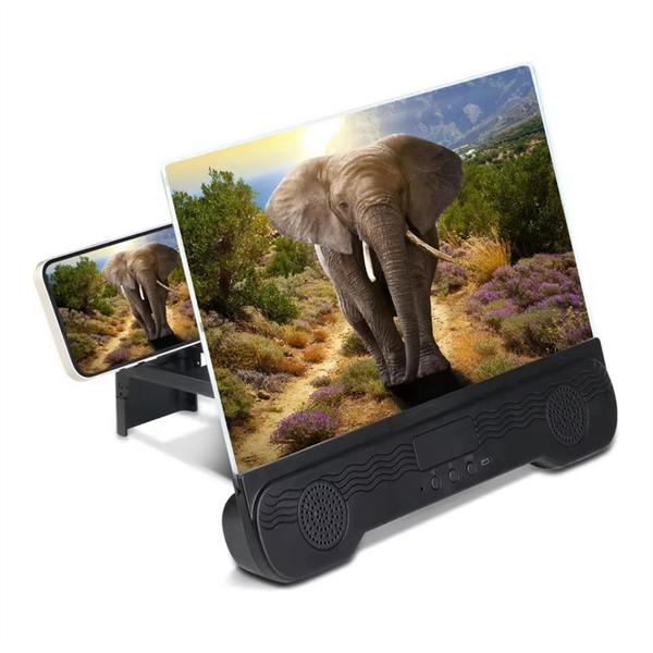 14In Cell Phone Screen Magnifier With Wireless Speaker Phone Stand