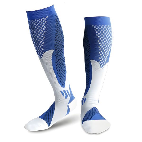 Sport Long Compression Sock Calf Support Running Jogging Stockings - Black