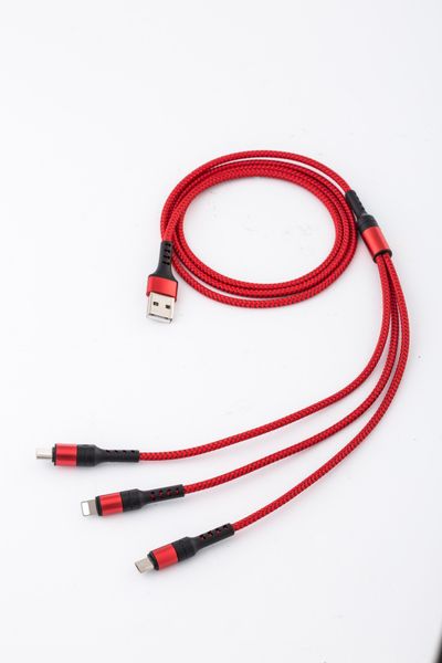 Polaroid 3in1 Charging Cable - Black &amp; Red