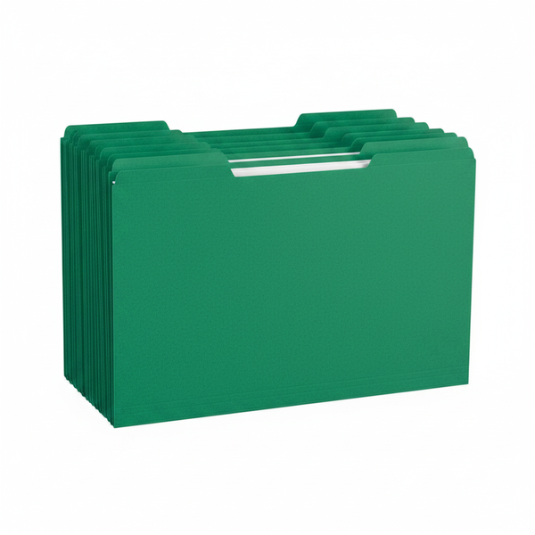 Marlin A4 Green Flat File Folders 100 Piece for Document Organization