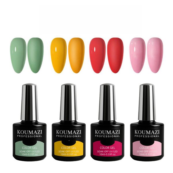 KOUMAZI Summer Breeze Gel Polish Set - 4 Vibrant Shades for a Joyful Summer