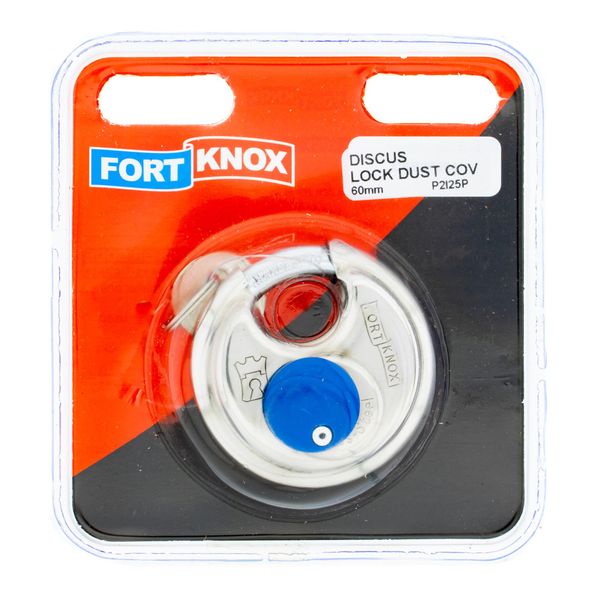 FORT KNOX Discus Padlock Stainless Steel with Dust Cover 60mm Q:1 P2I25