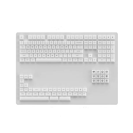 Akko Keycap Set V2 Clear White keycaps 155-Key ASA Profile