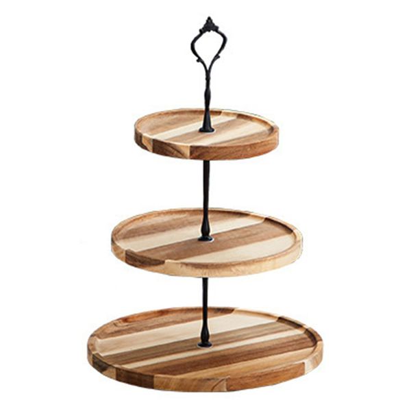 3 Tier Rustic Wood Cupcake Stand, Dessert Display Tower, Fruit Serving Tray