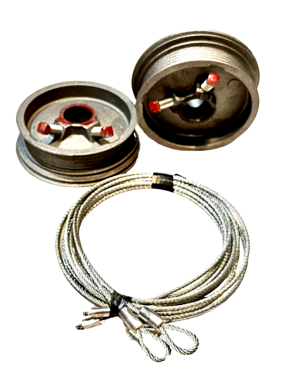 Sectional Overhead Door Torsion Drums Left & Right & 2,6m Torsion Cable
