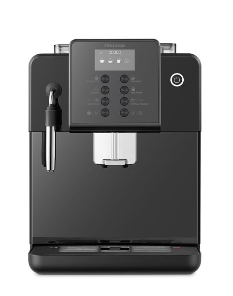 Hisense Electronic Bean to Cup Coffee Machine with Milk Frother - Black