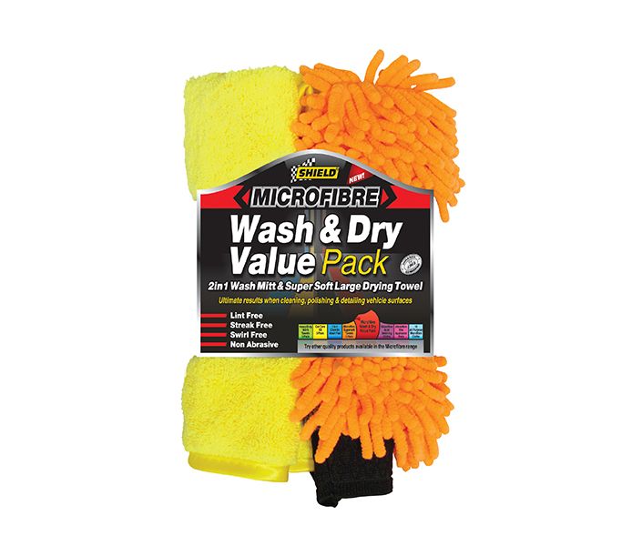 Shield MicroFibre Wash 'n Dry Value Pack