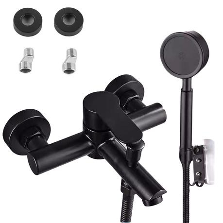 Wall Mounted Barrel Bathtub Faucet & Handheld Shower Set-Bath Shower Mixer Image