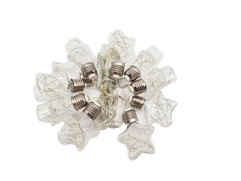 LED Curtain Lights String - Star Shape (Warm White)