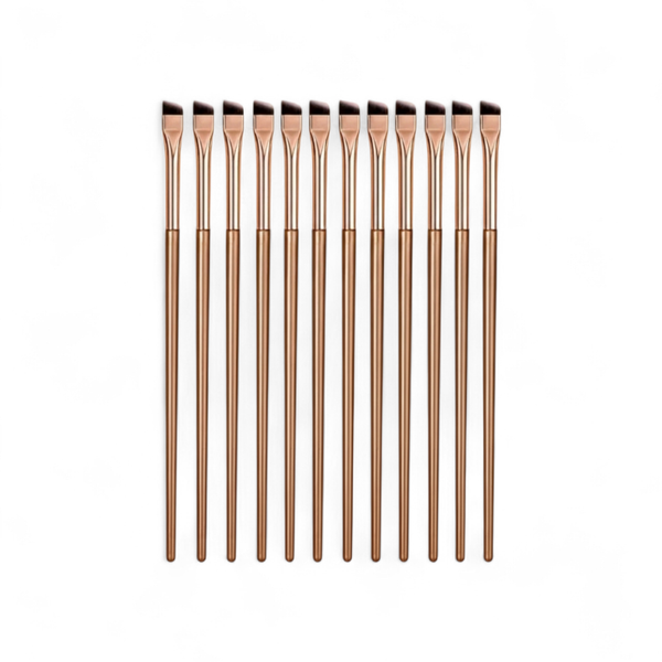 Professional Ultra-Fine Angled Brush Set - 12 Pieces