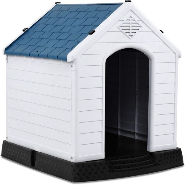 Waterproof Dog House Insulated Dog Kennel with Air Vents and Elevated Floor