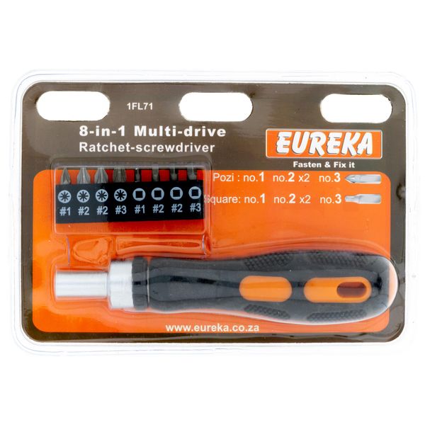 EUREKA Screwdriver Ratchet Square &amp; Pozi 1;2;2;3 Q:1 1FL71U