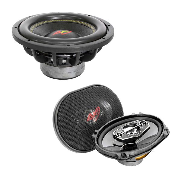 AudioFusion 6x9 500w 3way Speaker &amp; 12" 8000w Subwoofer Combo
