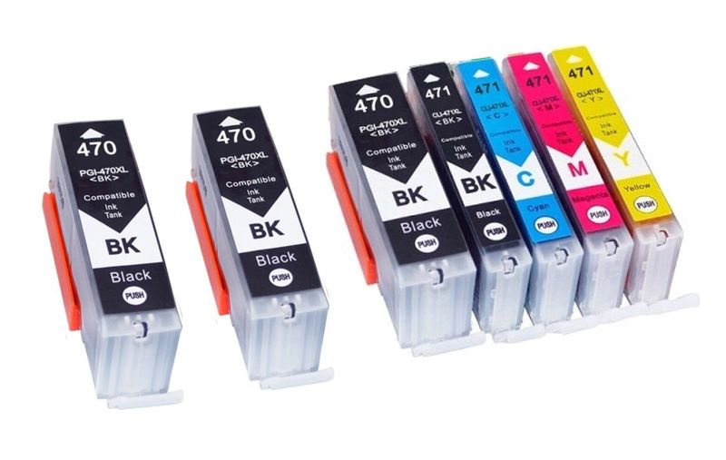 Canon PGI-470XL / CLI-471XL / 470 / 471 + 2 Extra Black - Compatible