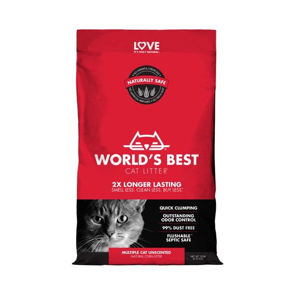 The World's Best Cat Litter Multiple Cat Clumping Lavender Scented 6.35kg