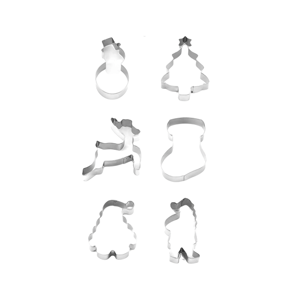 Christmas Themed Cookie Cutters - 6-Pack